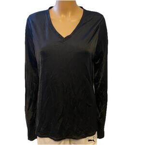 Skinsations Top Women XL Silky Layering Slimming Black Micromodal Nylon Soft